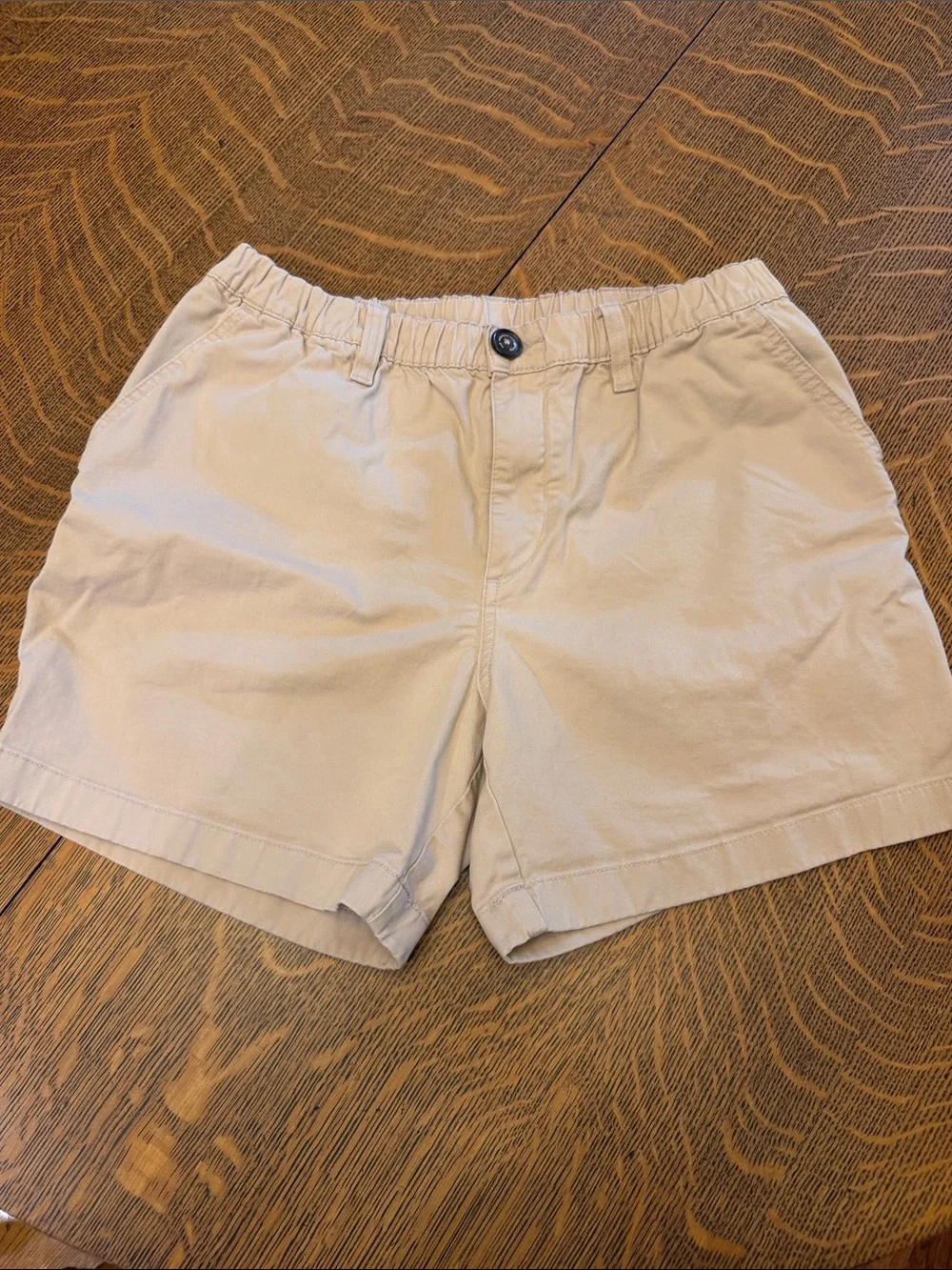 chubbies Men's Light Beige Flat-Front Shorts